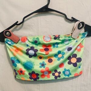 Colorful Floral Bandeau Top